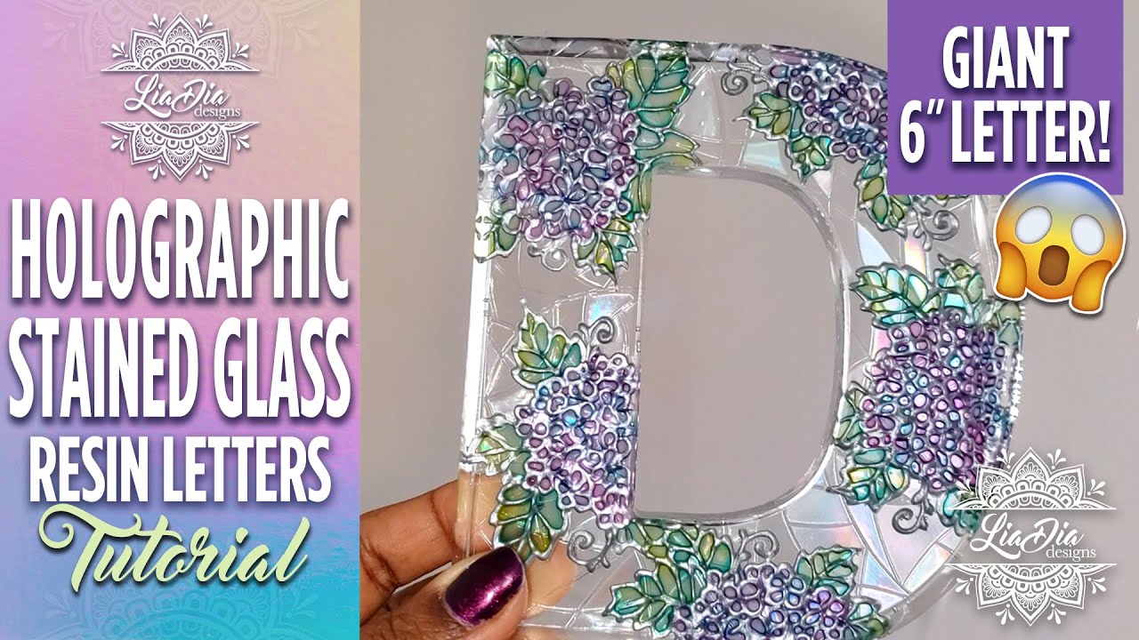 WOW! This turned out AMAZING! Holographic Stained Glass Resin Technique by LiaDia Designs