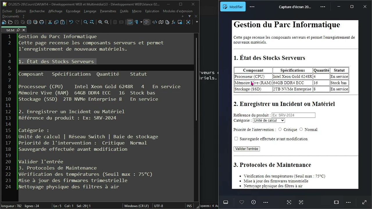HTML - Séance 02 - TP (correction) : Site Statique (Sans CSS / JS)