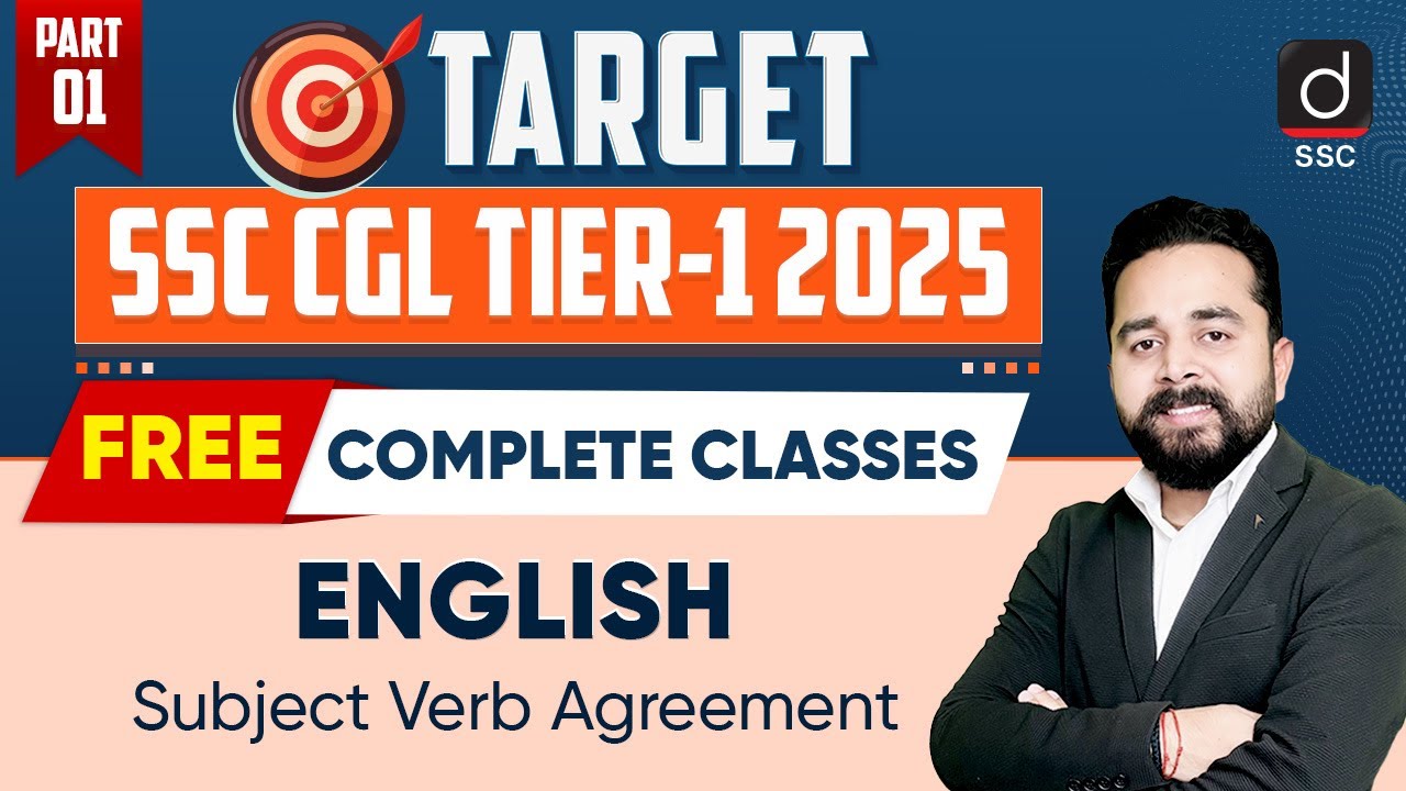 Subject Verb Agreement | Part-1 | CGL Tier-1, 2025 | Complete FREE Classes | English | Drishti SSC