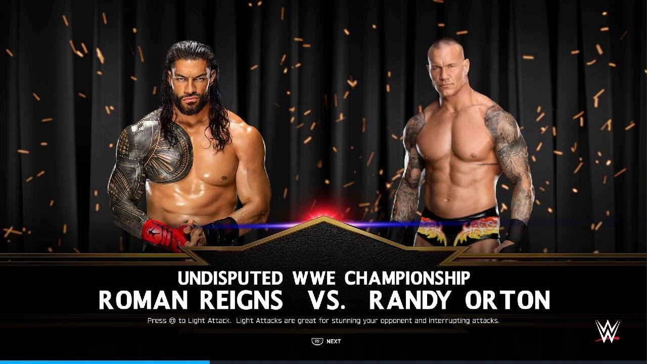 WWE 2K25 - Roman Reigns Vs Randy Orton For undisputed WWE Championship Match at Backlash 2025