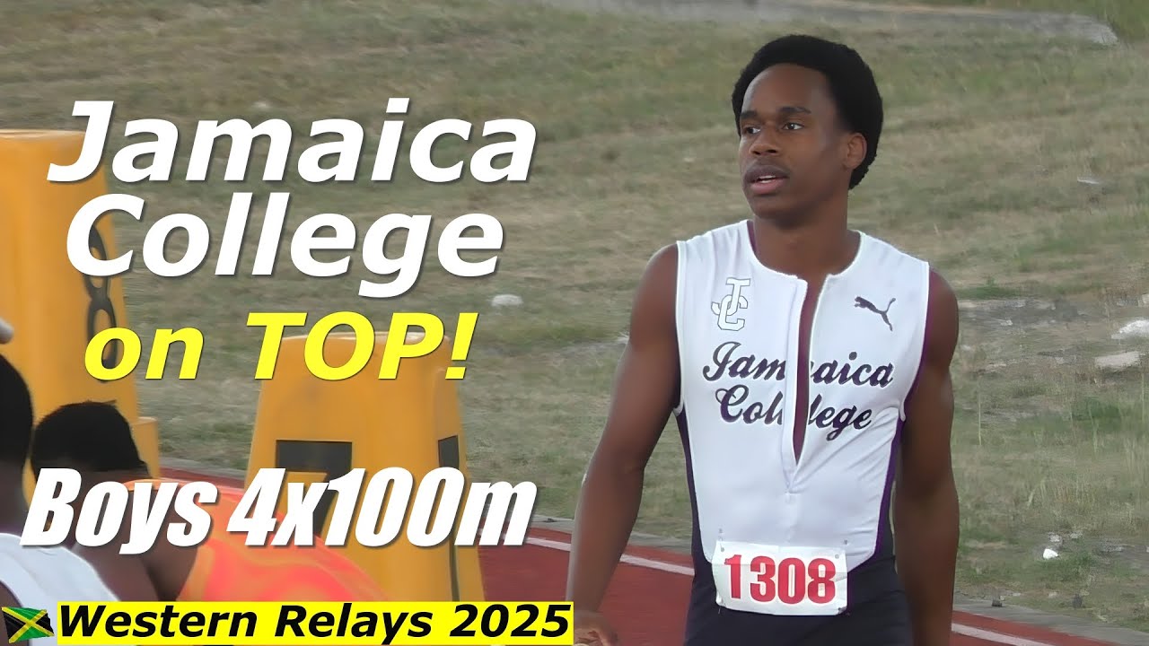 Jamaica College Records Fastest Time in 4x100m Finals | Western Relays 2025