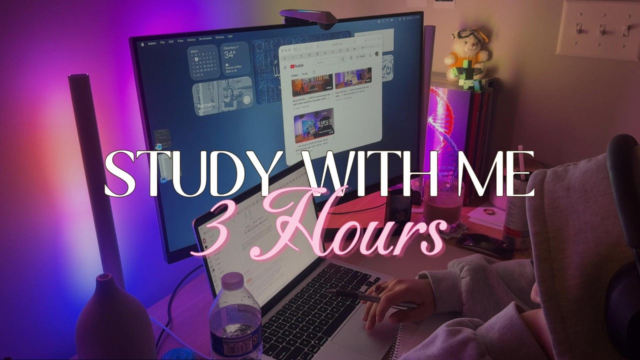 3 Hour Study With Me 🌙 | Late Night Session | Quran Recitation | Ramadan Motivation | Pomodoro 50/10