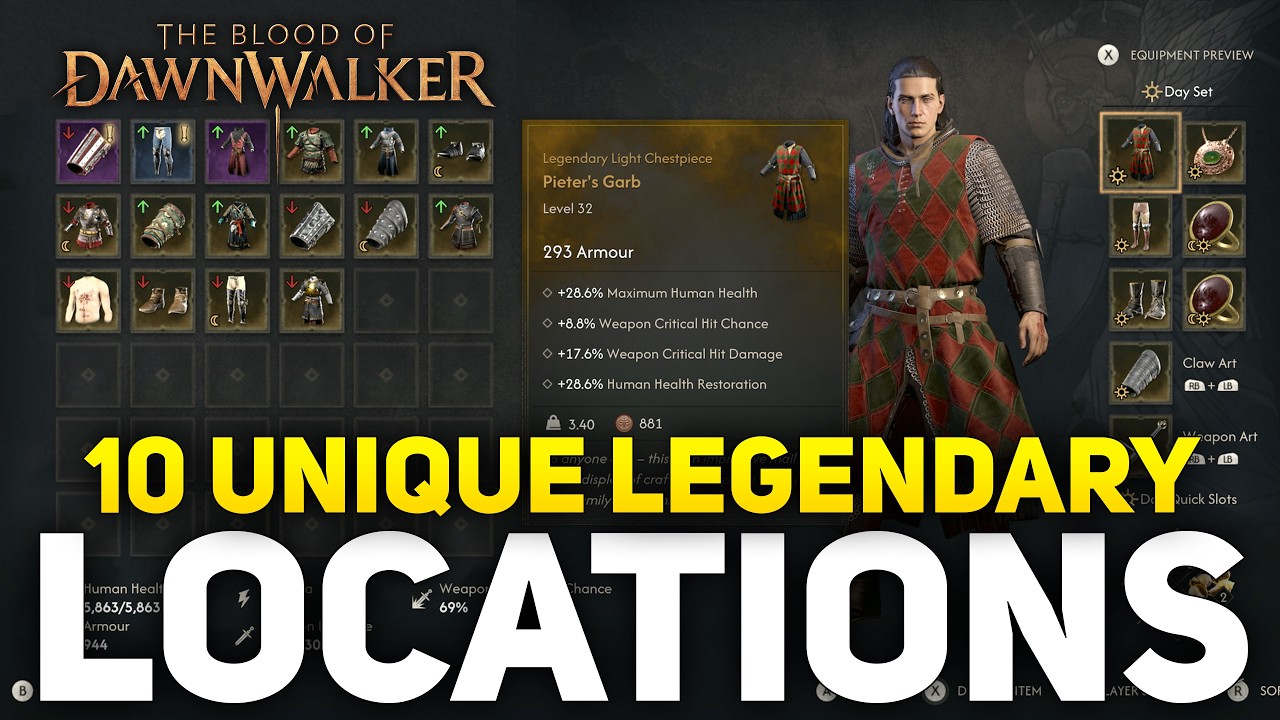 The Blood of Dawnwalker - 10 Unique Legendary Weapon & Armor Locations