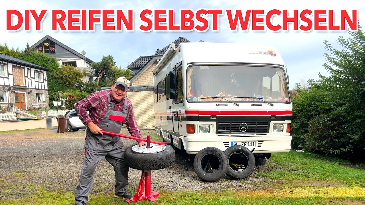 DIY Reifenwechsler Reifenmontiergerät für Wohnmobil und PKW Reifen selber preiswert wechseln