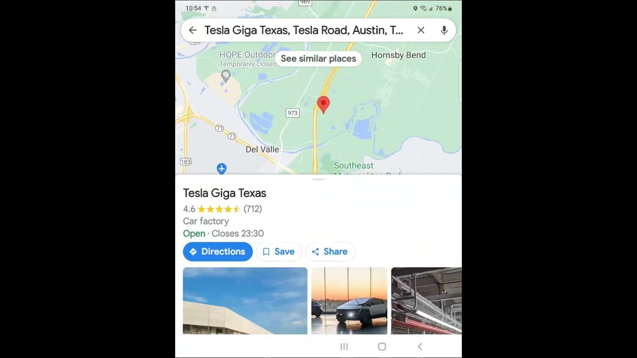Google Map share with Tesla