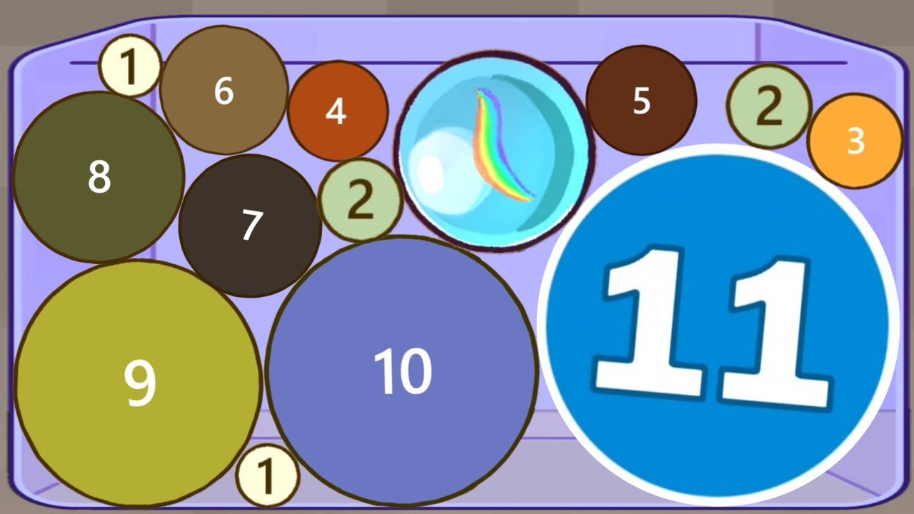 1 to 11 Merge Number Balls (Color Ball Drop & Merge 2048 ) New Asmr Gameplay Max Level 1234567891011