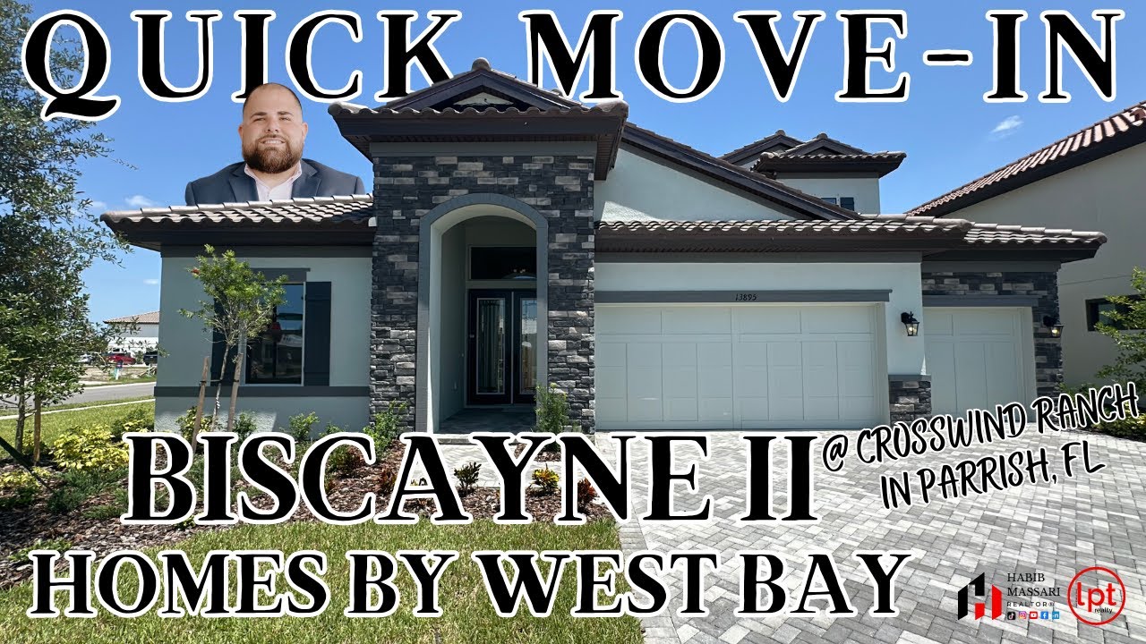 Homes by WestBay | Biscayne II | 4 Beds + Den | 4 Baths | 3,138 SqFt | Crosswind Ranch | Parrish, FL