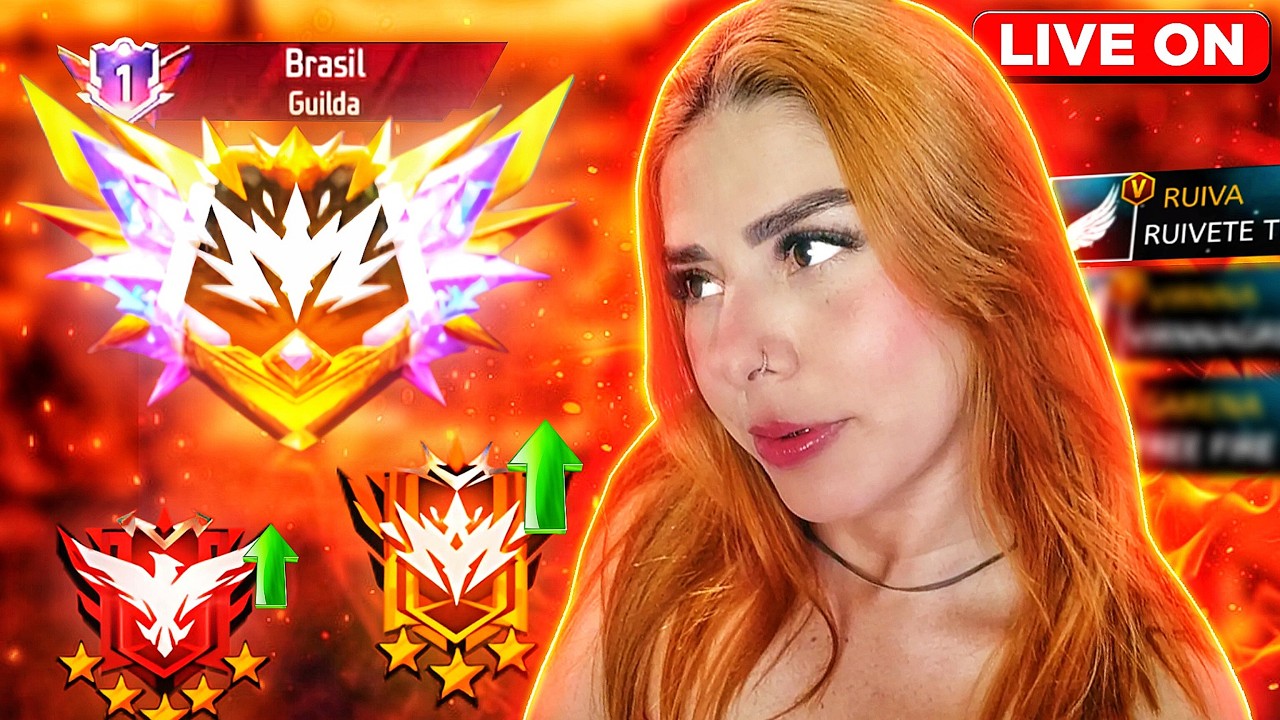 🔴😱FREE FIRE AO VIVO😱🔴RUMO  AO ELITE NA RANK COMIGO? CODGUINS E SALAS PREMIADAS😱🔴