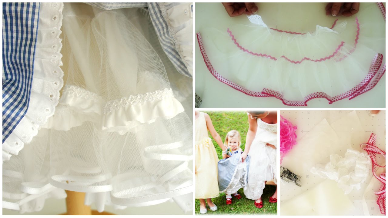 How to sew a Petticoat | Sewing Tutorial | Flower Girl Dress | Frocks & Frolics