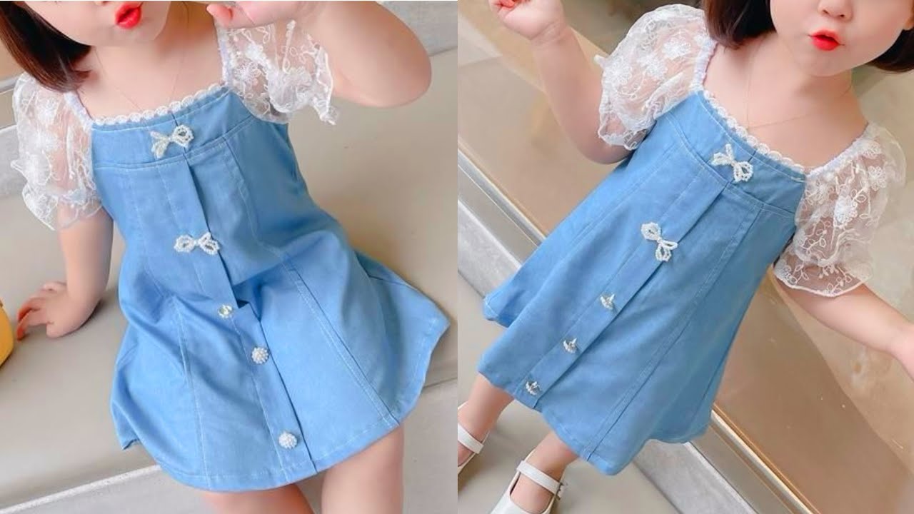 Beautiful A-Line Baby Frock Cutting and Stitching | Very Easy Baby Frock Cutting and Stitching