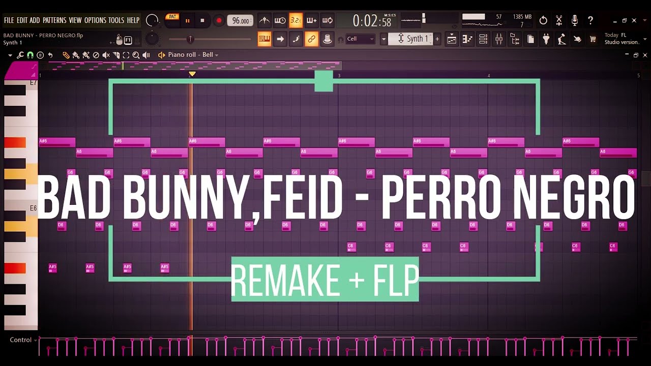 BAD BUNNY ft FEID - PERRO NEGRO | REMAKE +DESCARGA  FLP  | FL STUDIO 21 /Haciendo Beat para FERXXO |