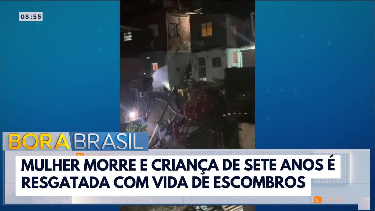 Mulher morre depois de desabamento de casa de quatro andares | Bora Brasil