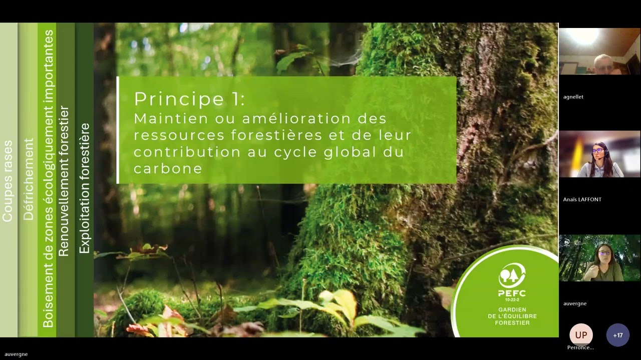WEBINAIRE :  Les principes de gestion forestière PEFC 1/2