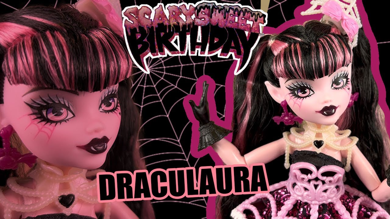 DETALLES… | Muñeca Draculaura Scary Sweet Birthday de Monster High G3 ¡Unboxing y revisión! 🩷🖤