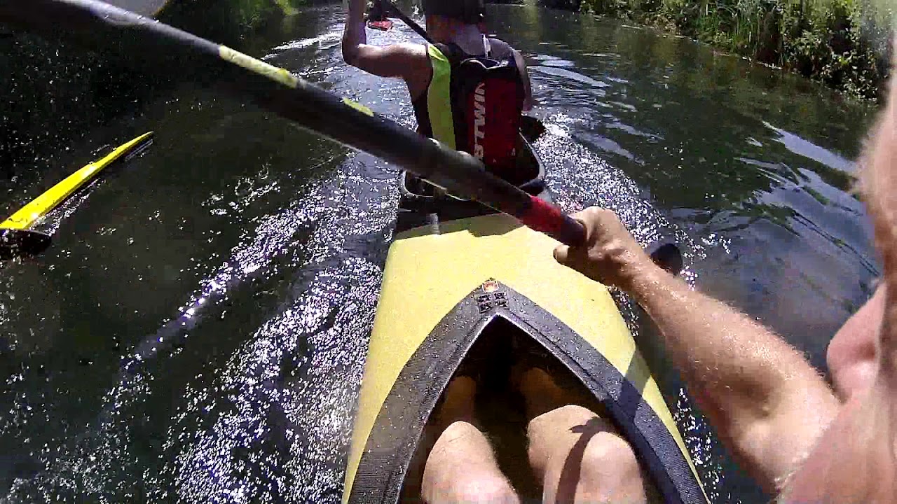 Kayak race start in a K2