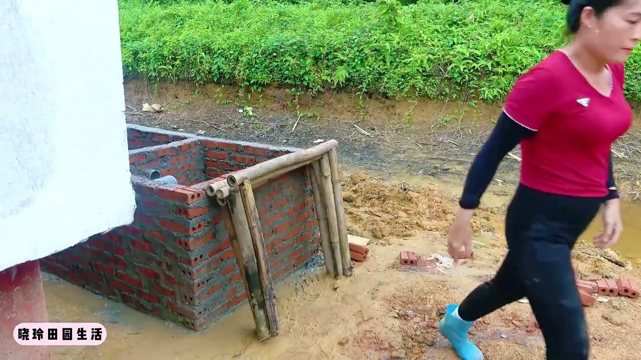 为拱桥焊接上钢结构棚架，并建造一座现代化卫生间（超长解压版） #我的乡野山居生活 #建造田园生活 #小院改造