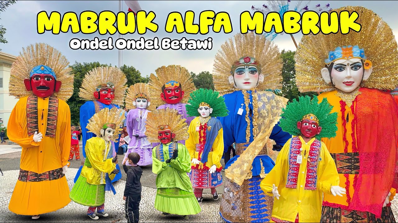 ONDEL ONDEL JOGET DI SETU BABAKAN 💞 MABRUK ALFA MABRUK   PARADE 12 ONDEL ONDEL BETAWI