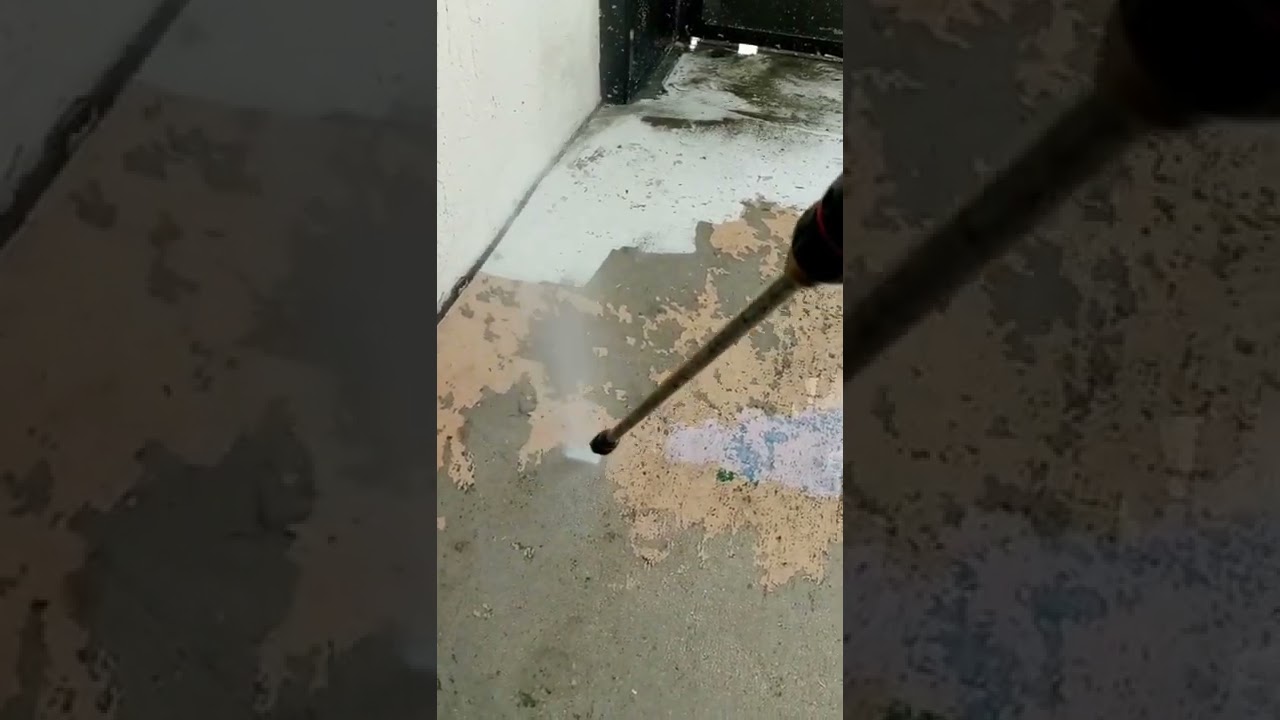 removing concrete paint