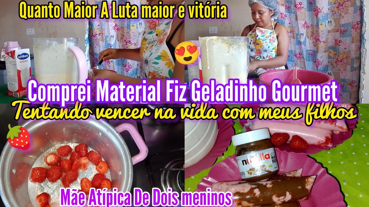 REALIDADE DE MÃE ATÍPICA NÃO PODE TRABALHAR FORA😔TENTANDO EMPREENDER EM CASA comprei+mate geladinho