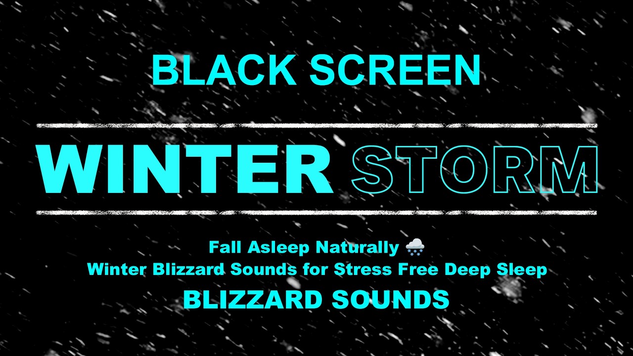 Fall Asleep Naturally 🌨️ Winter Blizzard Sounds for Stress Free Deep Sleep
