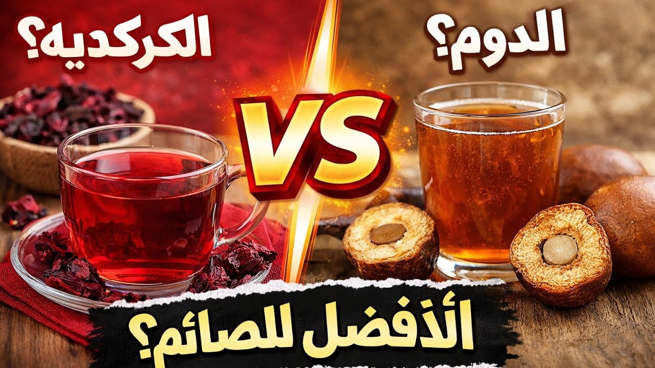 الدوم أم الكركديه للصائم؟ مقارنة عملية: الضغط، السكر، والطاقة