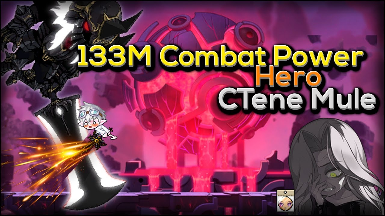 [Maplestory Kronos] 133M Combat Power Hero CTene Mule | 5.2b Mesos in 1hr20m | Post-Crystal Update