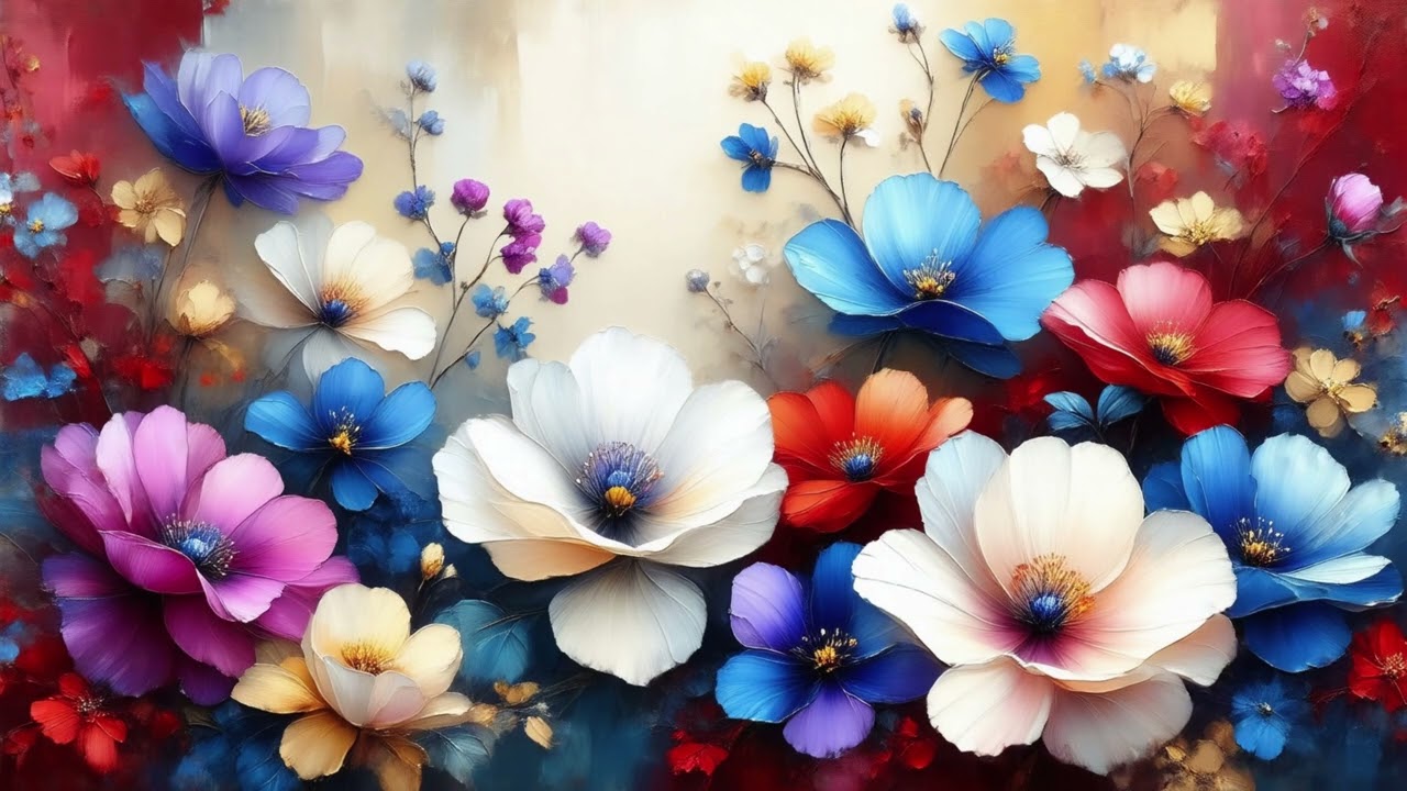 4K Vintage Floral Symphony – Timeless Art for Calm & Clarity