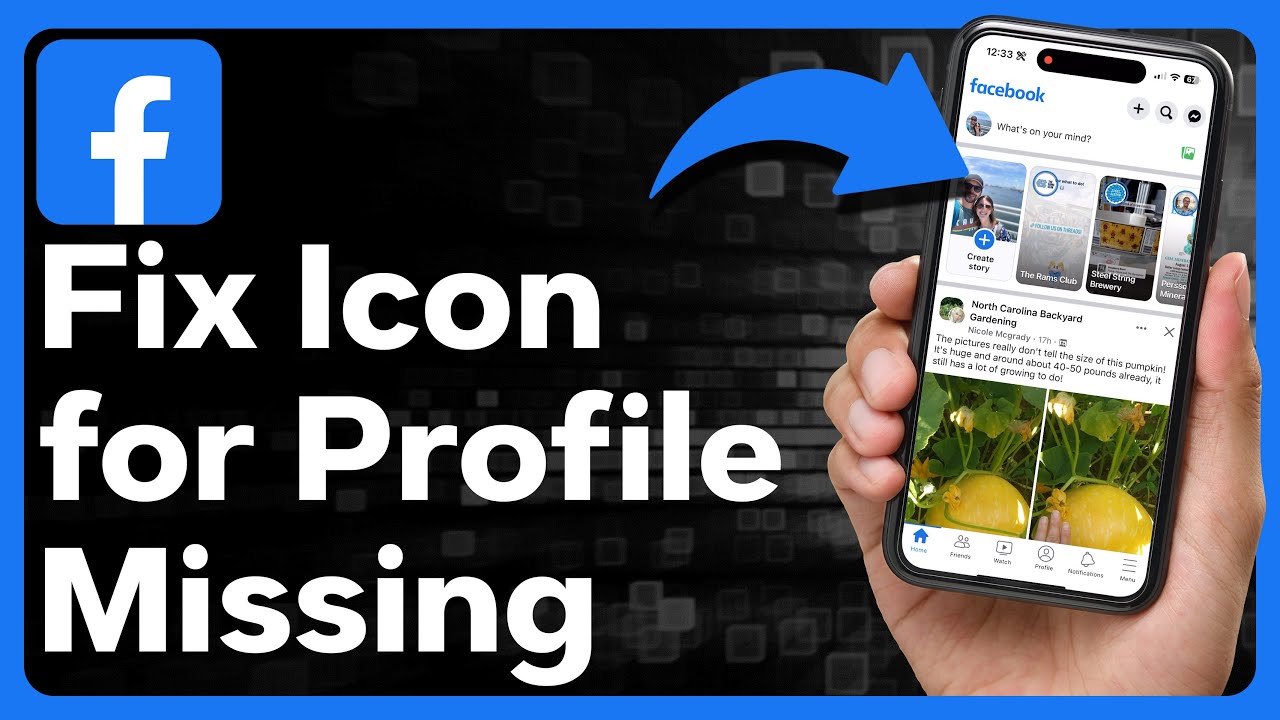 How To Fix Facebook Profile Icon Missing