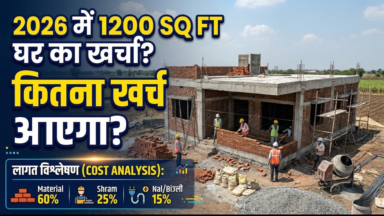 New Home Construction Cost in 2026 | 1200 Sq.ft House Cost | Ghar banane ka kharch