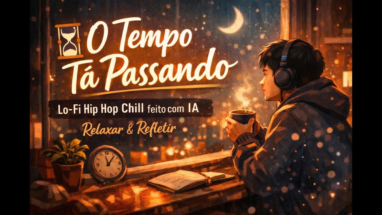 O Tempo Tá Passando ⏳ — Lo-Fi Chill Hip Hop criado com IA | Música para desacelerar