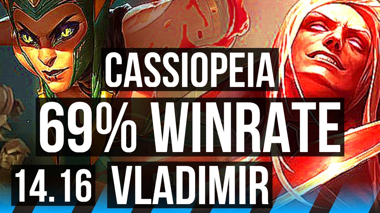 CASSIOPEIA vs VLADIMIR (MID) | 69% winrate, 7/1/2, Dominating | EUW Challenger | 14.16