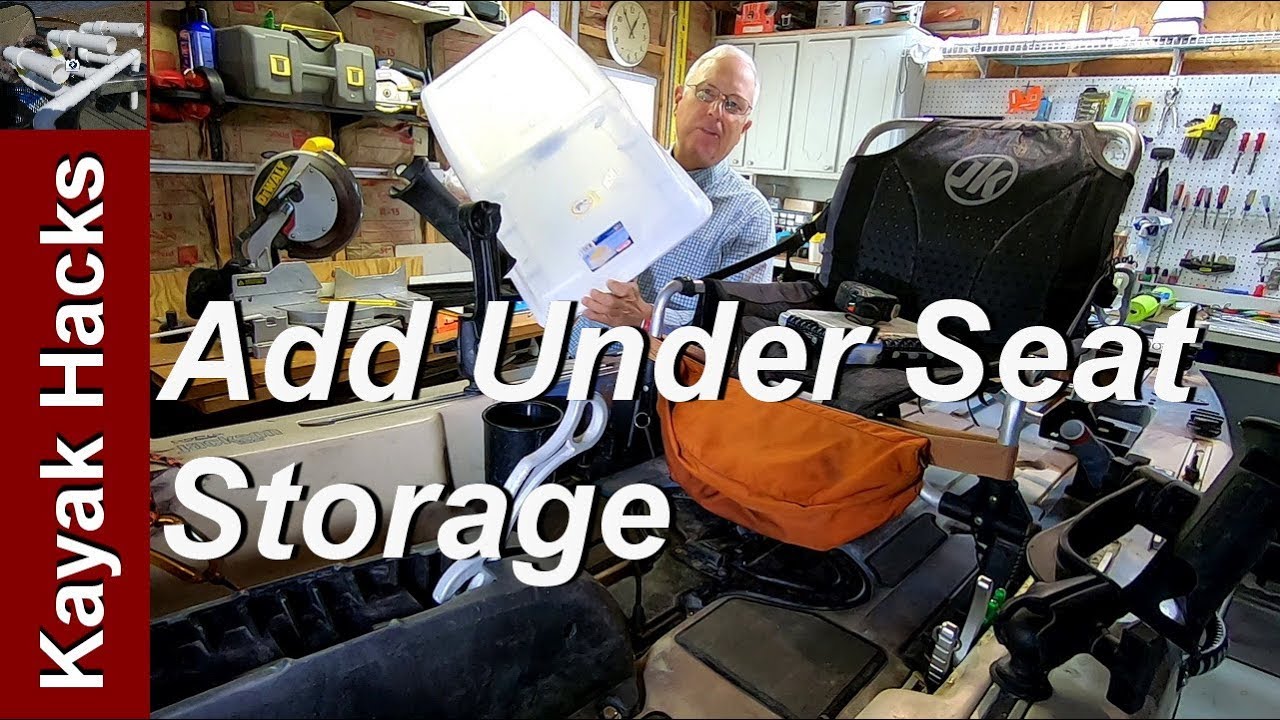Fishing Kayak Setup Ideas - Under Seat Tackle Storage