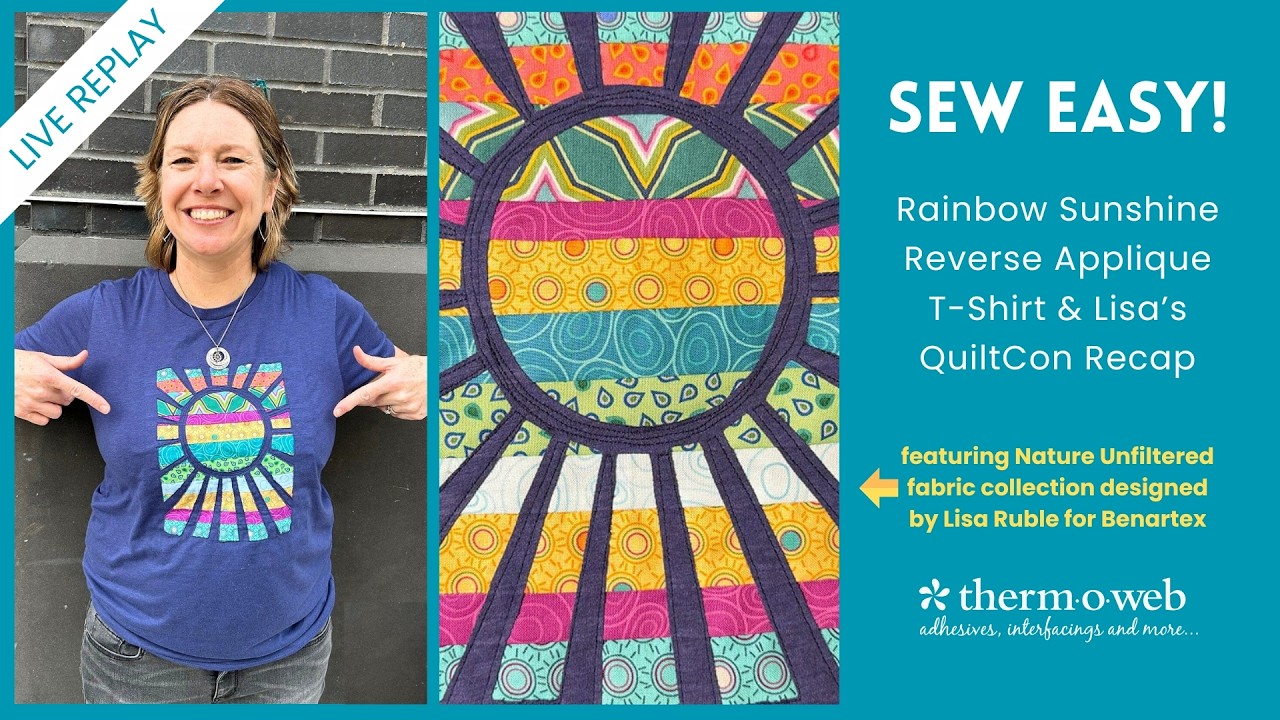 FB Live Replay: Rainbow Sunshine Reverse Applique T-Shirt with Lisa Ruble