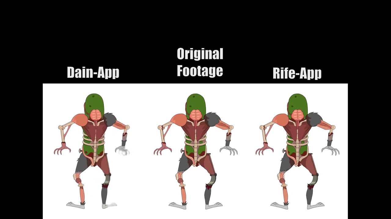 Comparing Dain-App and Rife-App foi AI interpolation on Animations