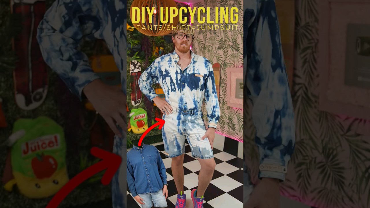 Upcycling Project: Pants & Shirt to Trendy Jumpsuit! #diy #sewing #jumpsuit #upcycle #upcycling