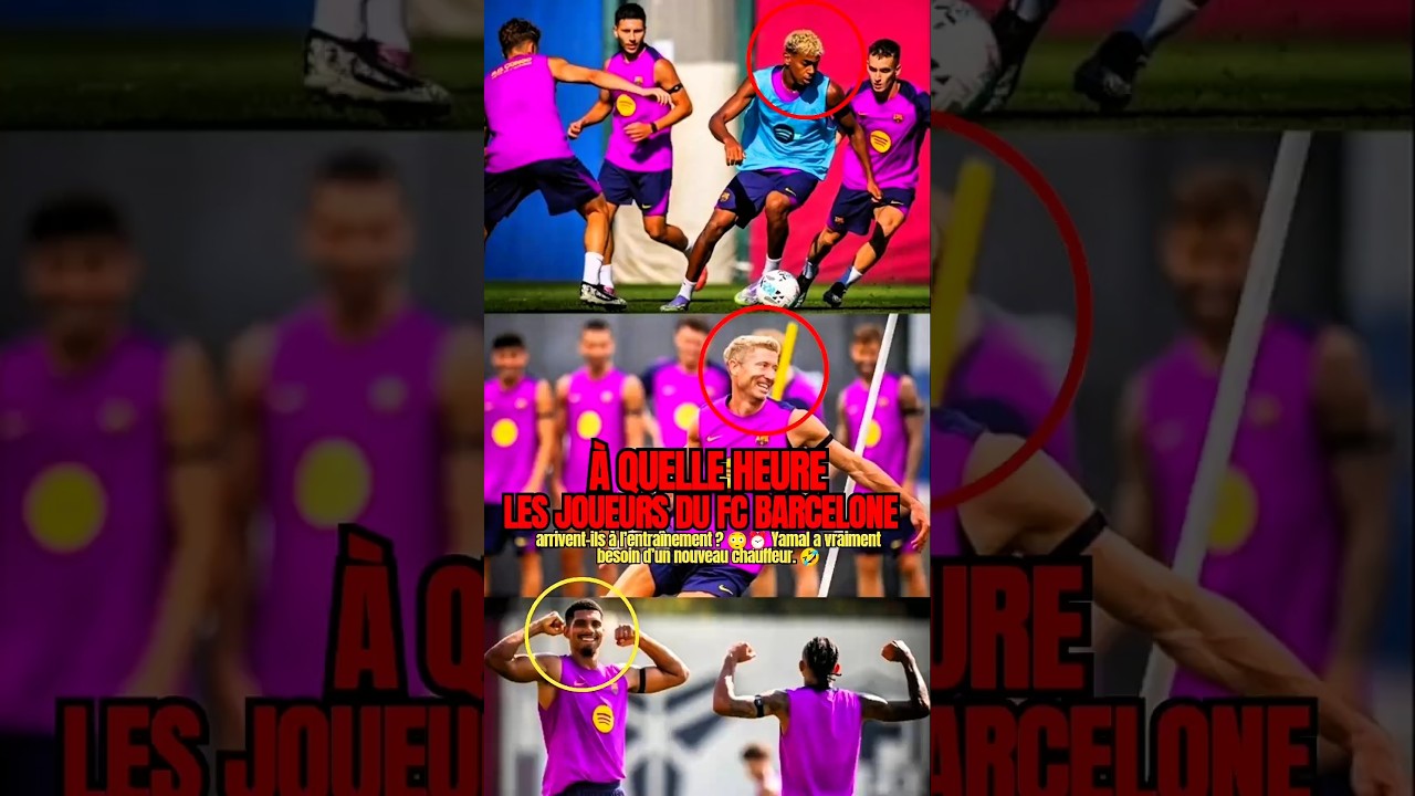 &Agrave; quelle heure les joueurs du FC Barcelone arrivent-ils &agrave; l&rsquo;entra&icirc;nement ? 😳 #football #fcbarcelona