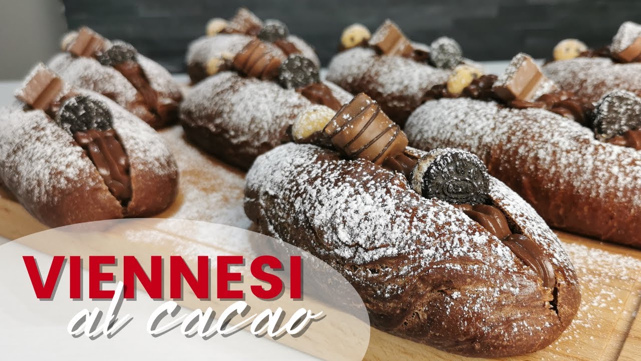 VIENNESI AL CACAO | Con crema alla nutella | Brioche soffici | Ricetta facile