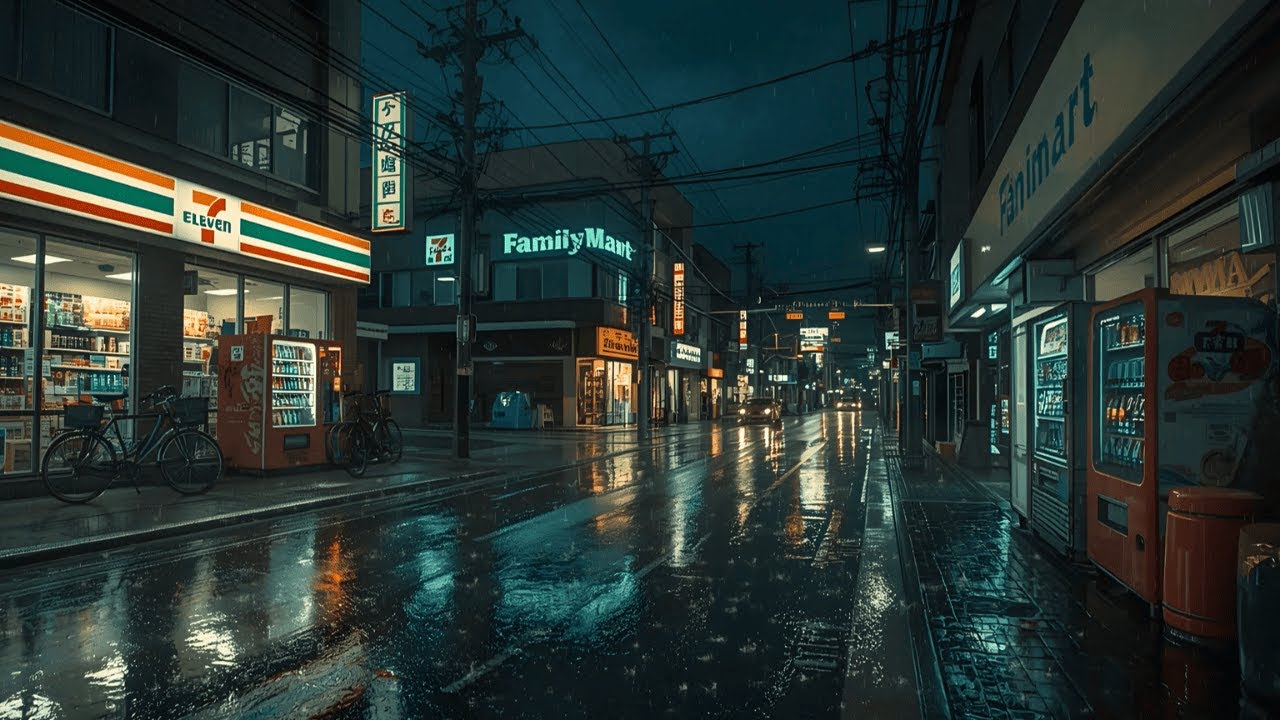 Tokyo Winter Rain 🌧️ Smooth Lofi Jazz to Relax, Study, Sleep | Midnight Tokyo Lofi