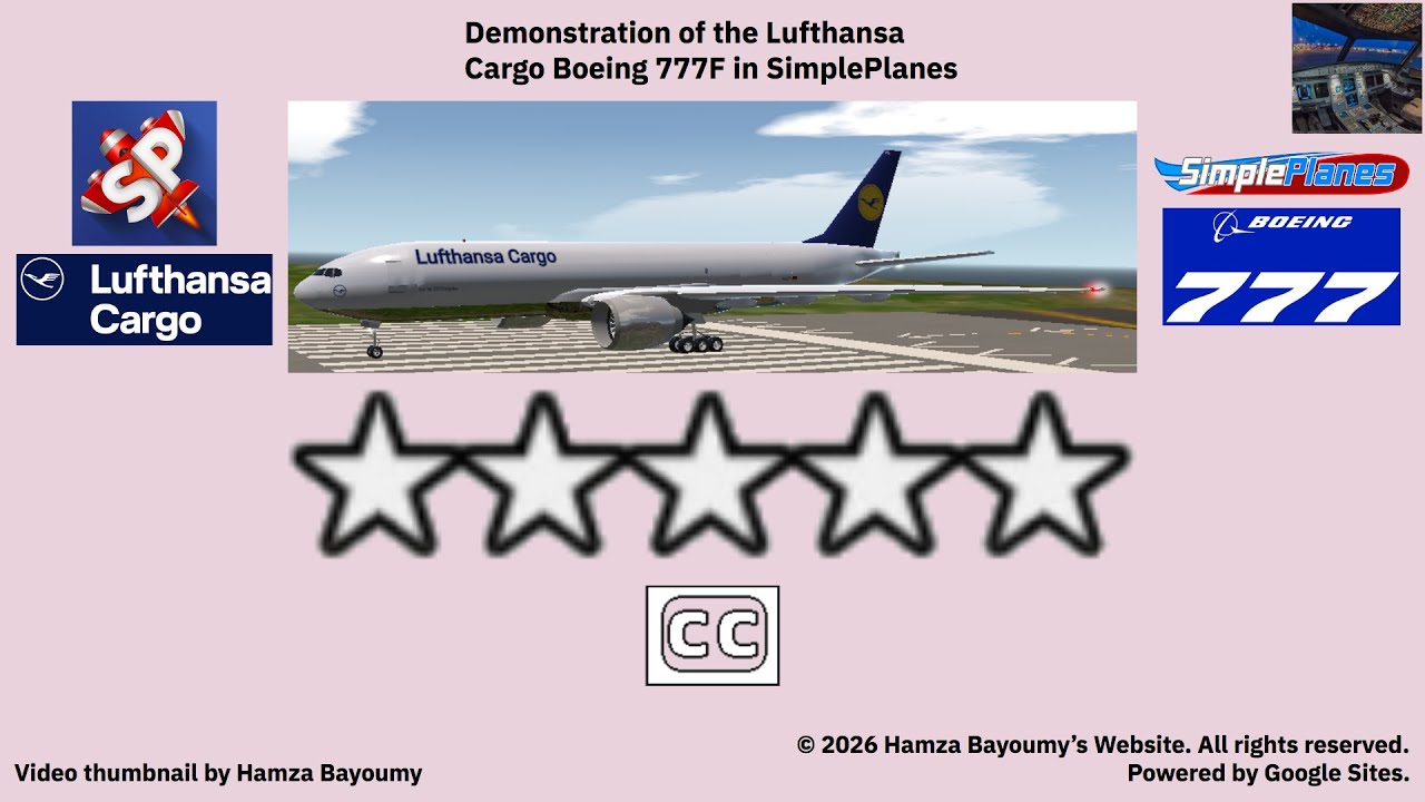 Demonstration of the Lufthansa Cargo Boeing 777F in SimplePlanes
