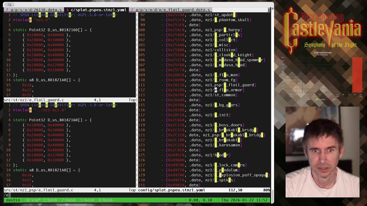 Decompiling Castlevania: Symphony of the Night - 2026.01.22