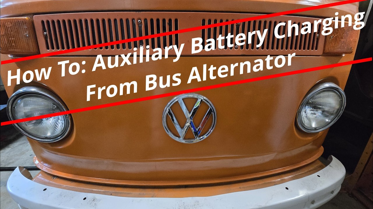 Автобус VW Westfalia - зарядка вспомогательной батареи от генератора **питание от дизельного обог...