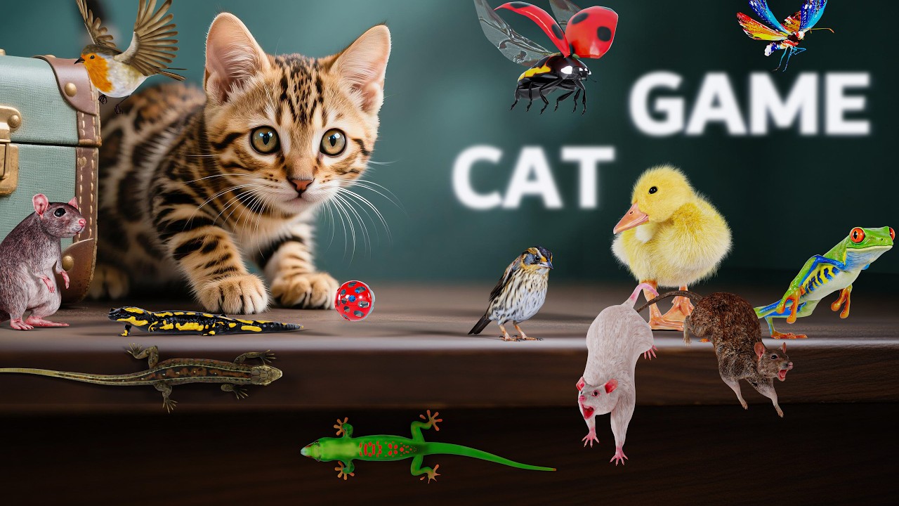 CAT GAMES | 3D GAME FOR CATS | BEST CAT VIDEOS for CATS to Watch | 3 HOURS