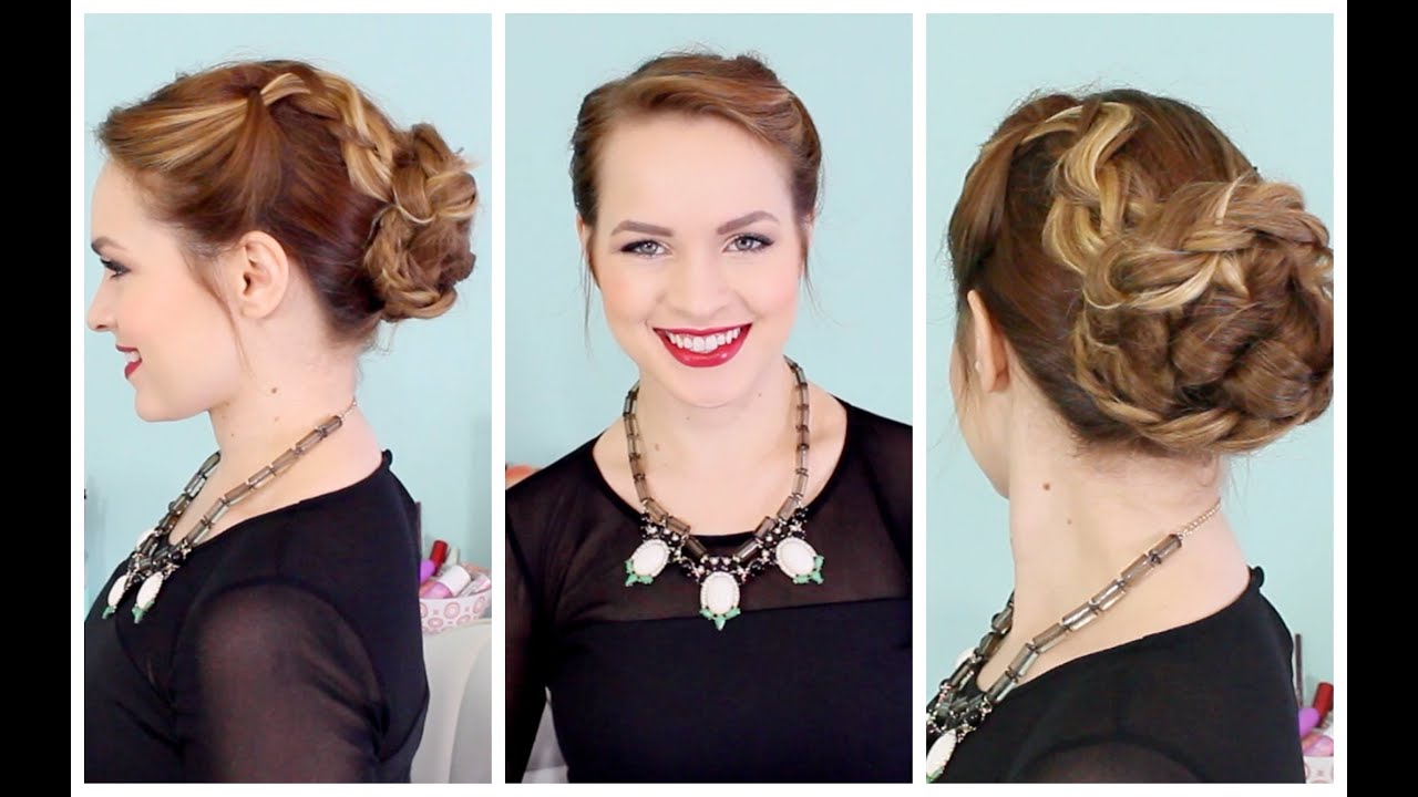 Voluminous Braided Updo for the Holidays!