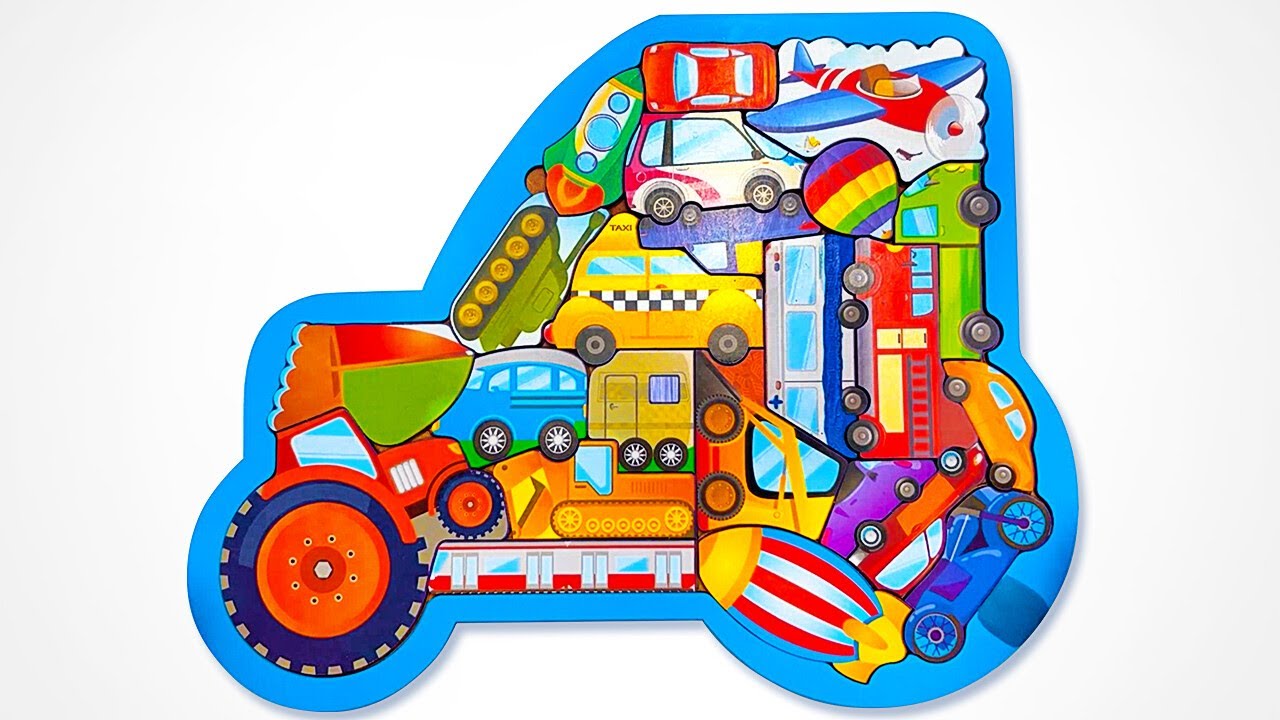 Learn Vehicles Names with Activity Puzzle | Preschool Learning Video for Kids & Toddlers