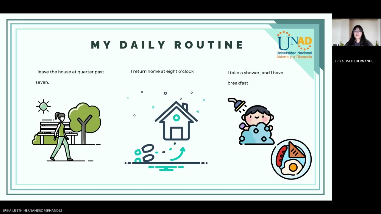 Daily routine Erika Liseth Hernández Fernández