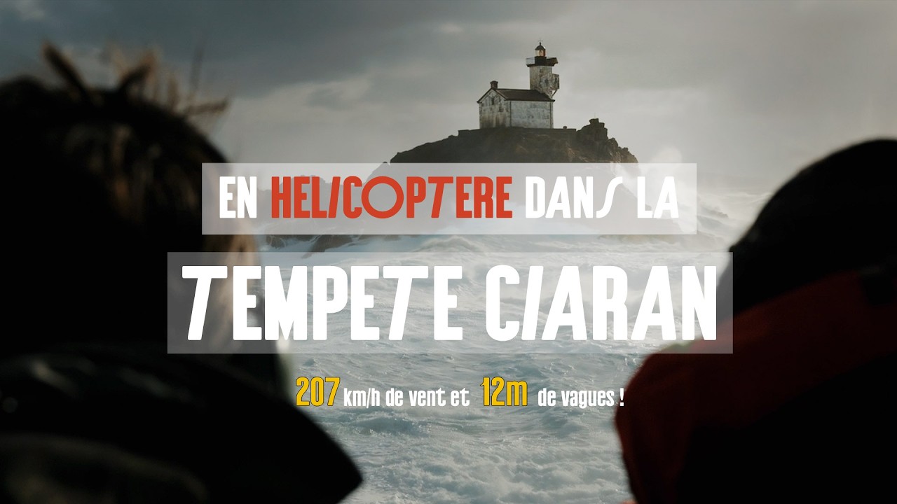 En HÉLICO dans La TEMPÊTE CIARAN (207km/h de vent) 😳