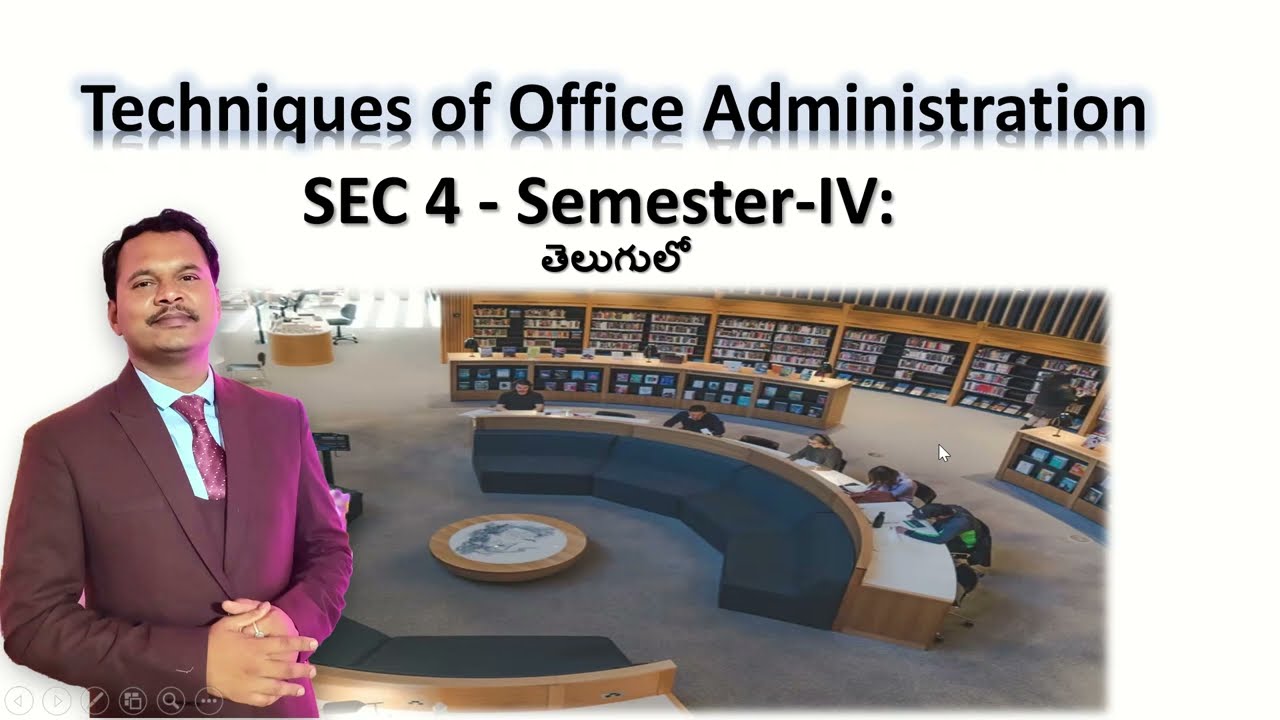 Techniques of Office Administration  #techniquesofofficeadministrationtelugu #officeadministration