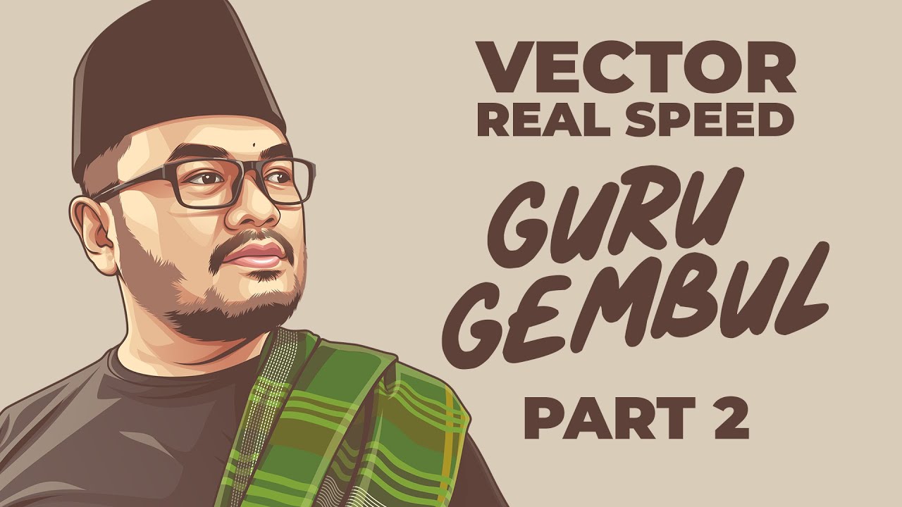 Drawing Process Guru Gembul Vector Art | Part 2
