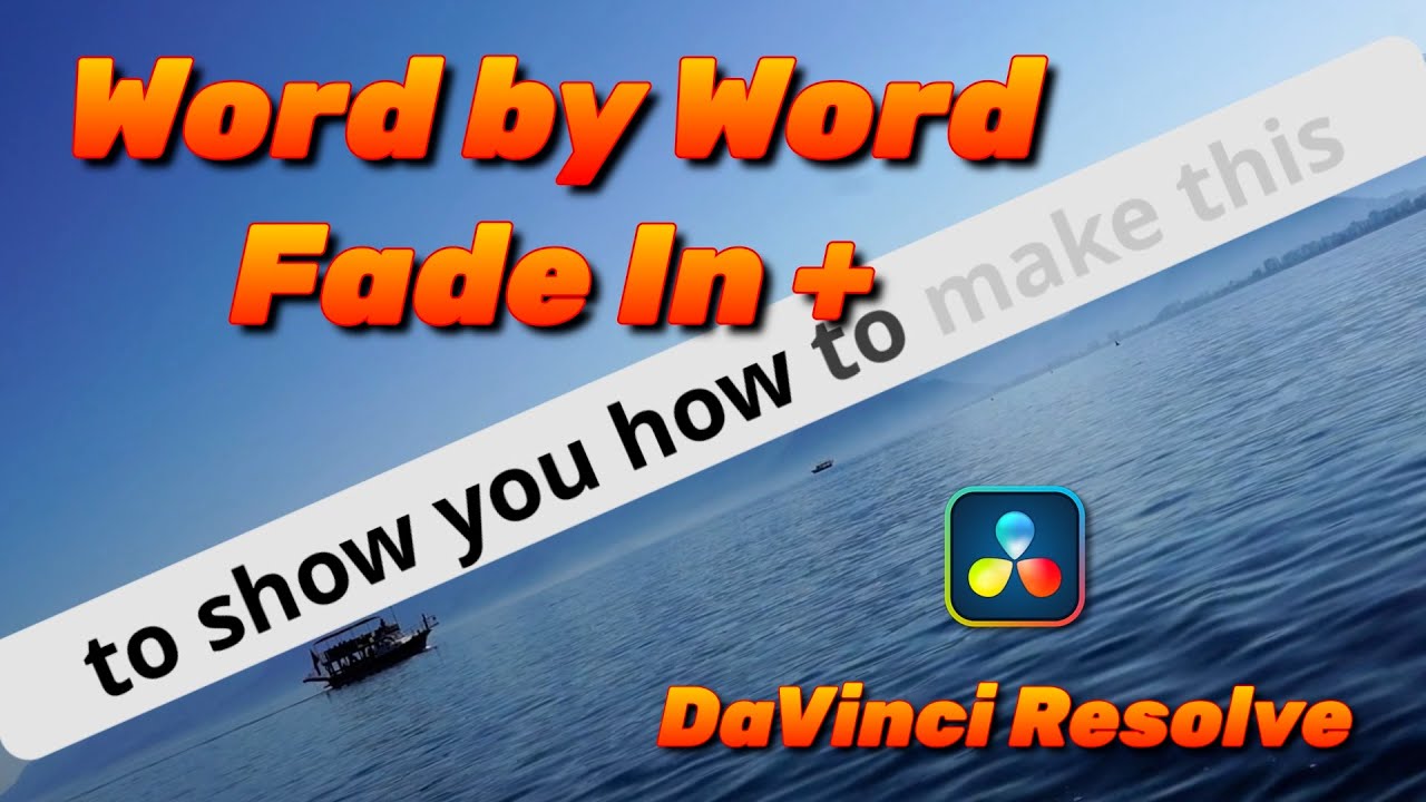 Word by Word Fade In Plus. Ali Abdaal style captions - DaVinci Resolve