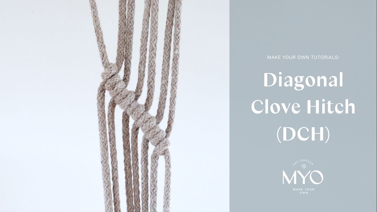 Macramé knot: Diagonal Clove Hitch (DCH) - For beginners